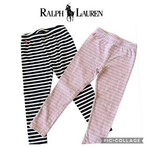Polo Ralph Lauren girls stripes leggings set bundle lot size 6